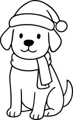 Christmas themed dog animals