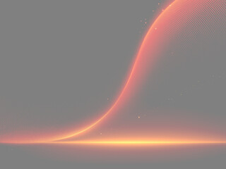 暗い背景に赤く輝くドットで描かれたデジタルの波