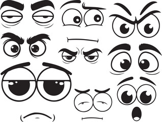 Cartoon Eyes Silhouette