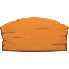 Rustic Wooden Sign With Textured Grain Detail And A Curved Top Edge Isolated On A White Background And Empty Space For Text