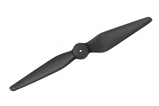 Carbon fiber drone propeller isolated on transparent background - Powered by Adobe