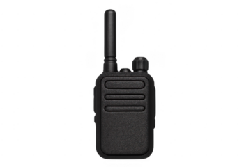 Black walkie talkie portable radio communication device