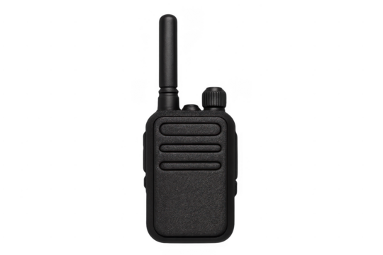 Black walkie talkie portable radio communication device