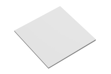 Square Magazine White Blank 3D Rendering Transparent Mockup PNG