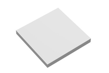 Square Magazine White Blank 3D Rendering Transparent Mockup PNG