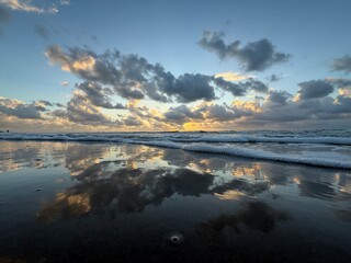 sunrise over the beach