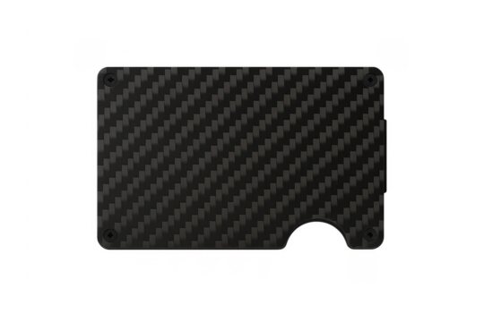 Carbon fiber rfid blocking wallet for cards and money