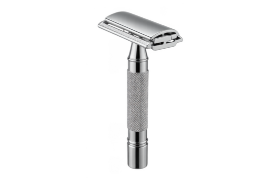 Stainless steel safety razor for traditional wet shaving