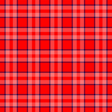 Vibrant red plaid pattern.  Classic tartan texture ideal for backgrounds, textiles, apparel, graphic design. Timeless style, festive mood, cozy warmth.