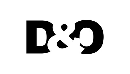 DO logo design in bold style. Black white identity symbol. Modern typography emblem. Corporate branding icon.