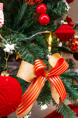 Christmas decorations at vertical composition