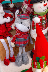 cute Christmas reindeer at vertical composition