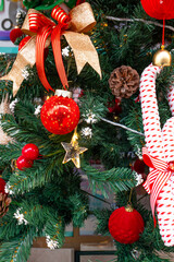 Christmas decorations at vertical composition