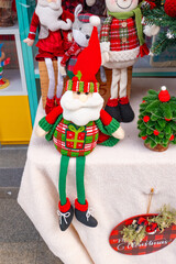 cute Christmas Santa Claus at vertical composition