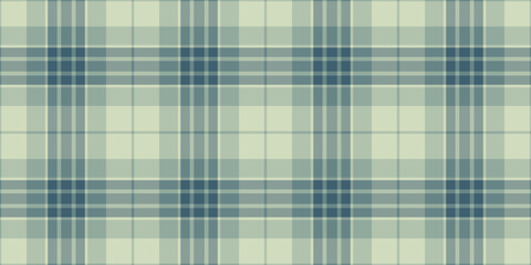 Seamless plaid pattern in muted blue and green tones. Classic design for backgrounds, textiles, wrapping paper, or creative projects requiring a traditional, balanced aesthetic.