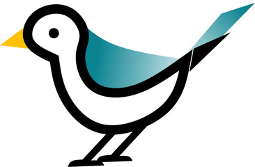 vector illustration of a bird icon  isolated on white