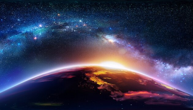 Glowing Cosmos 360 Vr Background Cube Map