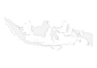 Indonesia Map Vector with Country Borders | Editable Outline Map for Infographics and Presentations (SVG)