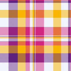 Colorful plaid pattern in warm tones. Perfect for backgrounds, textiles, or designs needing a vibrant, checkered texture. Use for website, print, or digital media.