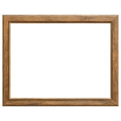 Empty wooden frame providing a classic and warm aesthetic.