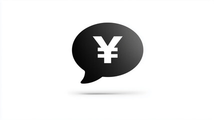 Obraz premium ダークトーンの吹き出しと白い円記号バッジのアイコンセット