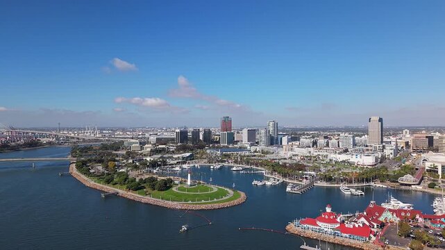 aerial view of Long Beach, California