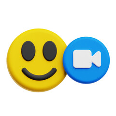Record Happy Emoji 3D Icon Isolated On The Transparent Background