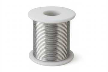 Solder wire spool on a transparent background