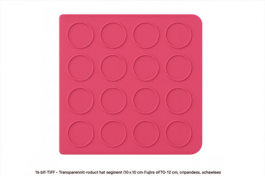 Pink silicone baking mat for macarons transparent background