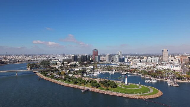 aerial view of Long Beach, California