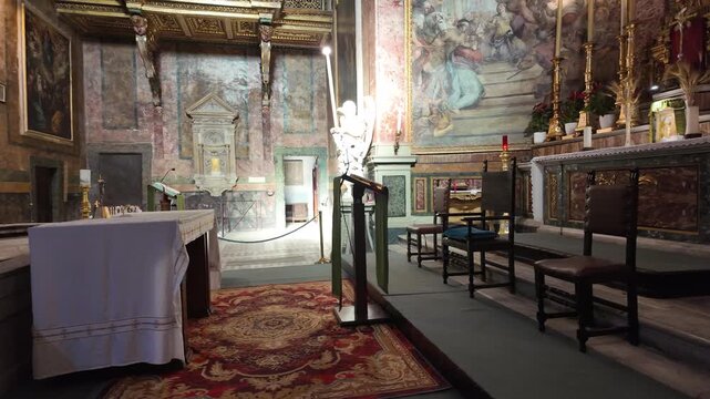 The high altar of Santa Francesca Romana in Rome
