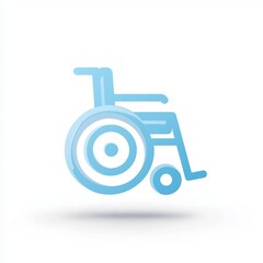 Wheelchair symbol representing accessibility and mobility features for people with disabilities in urban environments