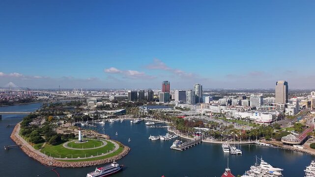 aerial view of Long Beach, California
