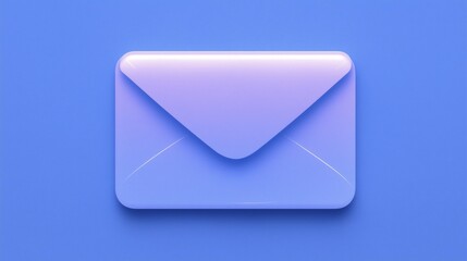 Colorful envelope icon on a bright blue background representing digital communication and messaging