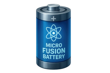 Micro fusion battery generating futuristic nuclear power