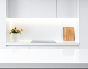 Minimal countertop with soft white