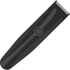 Sleek Black Electric Hair Clipper with Silver Trimmer Detail on a Clean White Background Isolated for Grooming and Styling Professionals