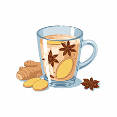 ginger milk vector