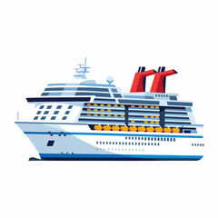 Obraz premium cruise ship vector
