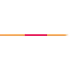 Simple Horizontal Line With Pink Center And Orange Ends On White Background Minimalist Abstract Graphic Element