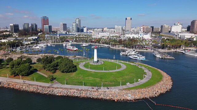 aerial view of Long Beach