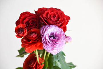 Fototapeta premium 薔薇とラナンキュラス