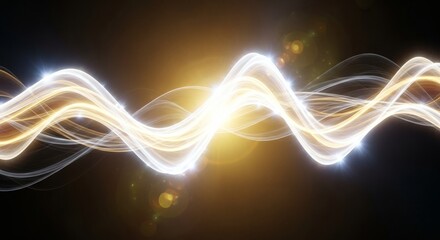 Solar Flare Golden Yellow–White Bright Energy Lightwave Burst 1