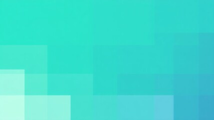 Geometric tile pattern displays a bright gradient transition from turquoise to cyan