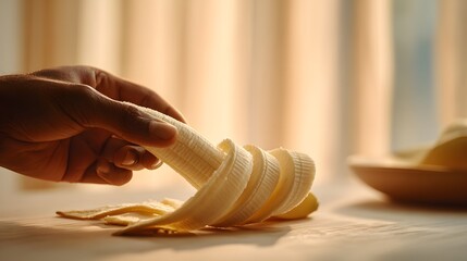 Close-up of hands shaping dough for baking on a light surface.