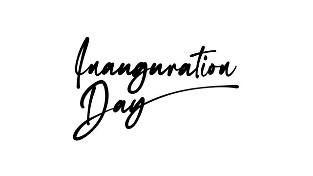 Inauguration day text animation, suitable for event invitations, social media posts, celebratory graphics, and political designs.
