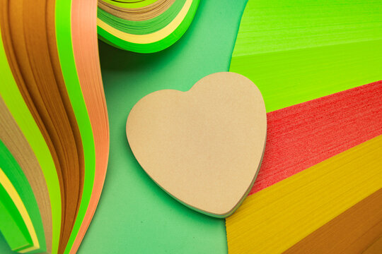 abstract background with colorful hearts