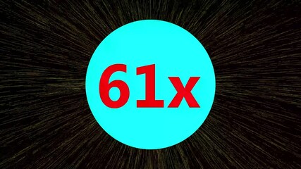 Sixty One x circle zooms background animation for vibrant introduction concept video