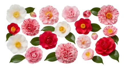 Assorted Camellia Flower Blossom Arrangement