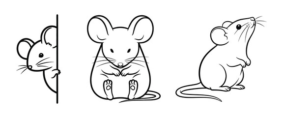 Whimsical Mouse Illustrations Cute Rodent Designs for Your Projects